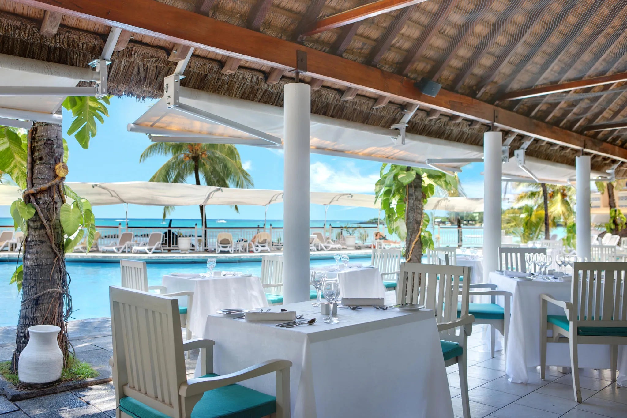 Dining at LUX* Grand Baie, Mauritius
