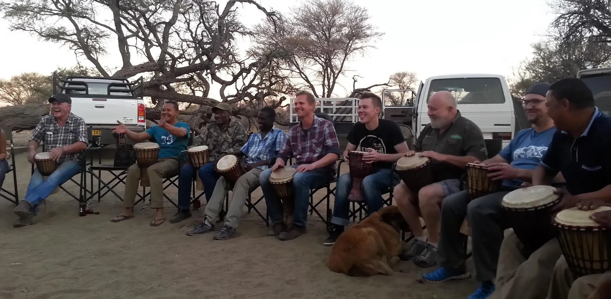 In the bush at Drum Cafe Namibia, Windhoek, Namibia.