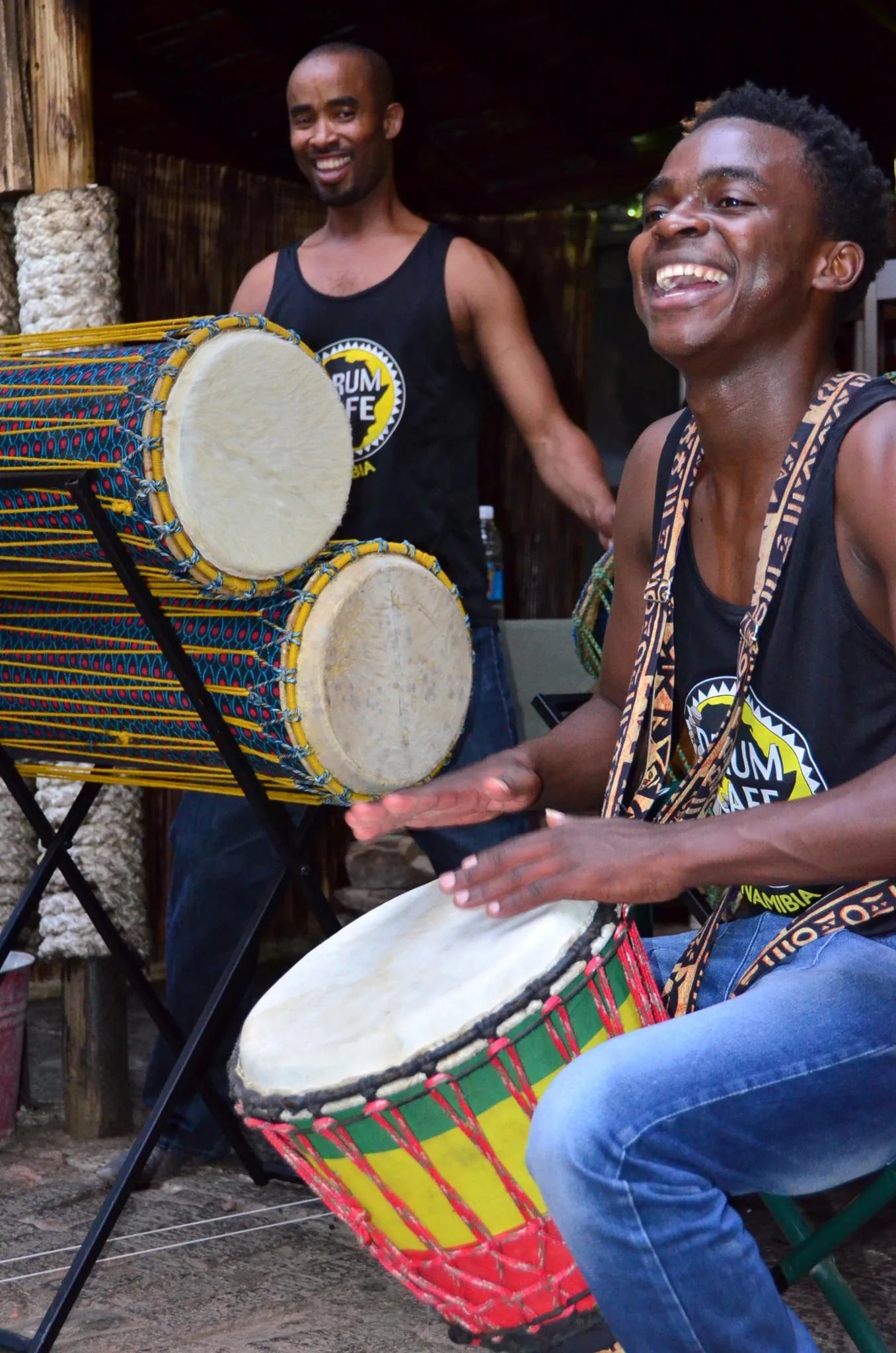The team at Drum Cafe Namibia, Windhoek, Namibia.
