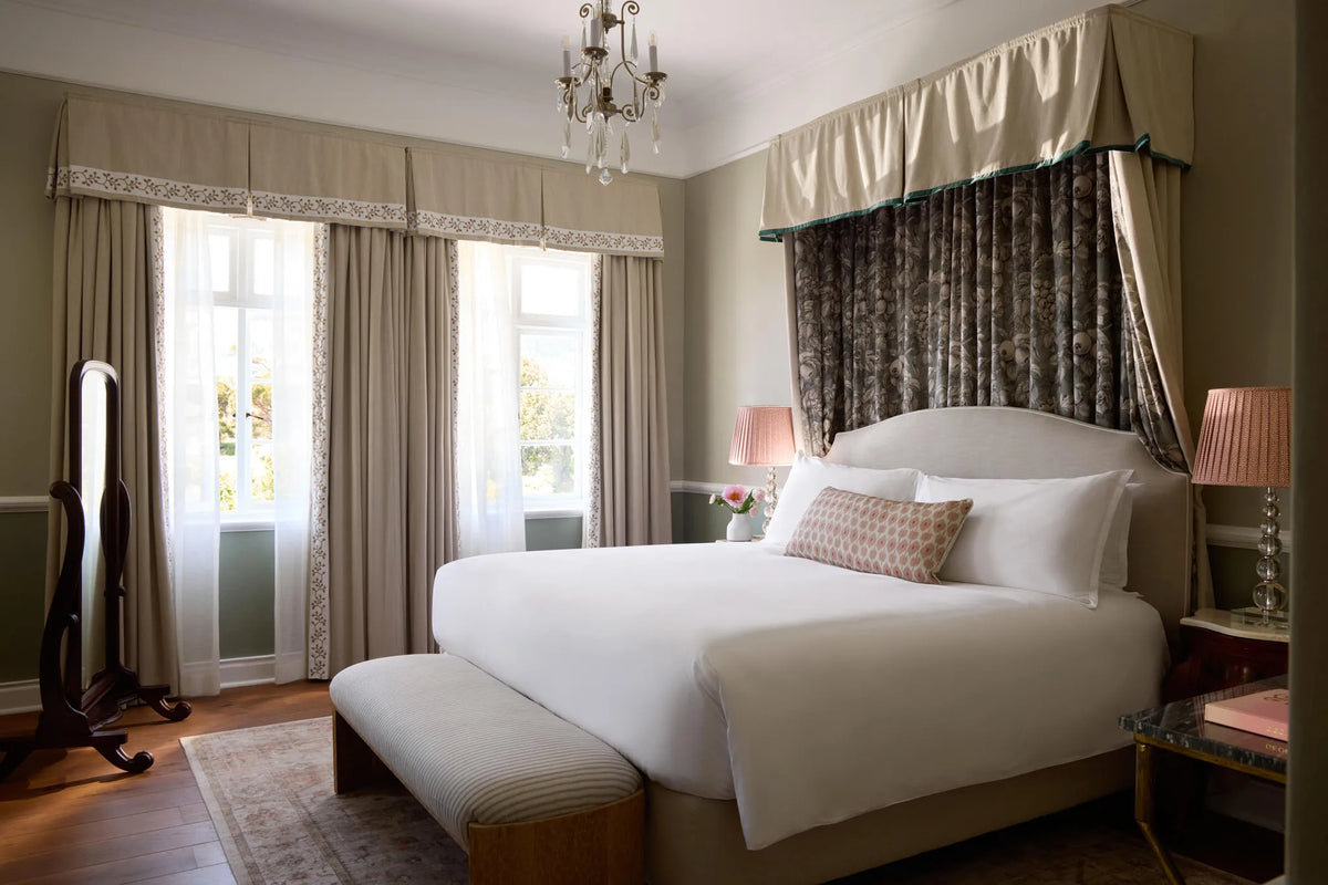 Dexluxe One Bedroom Suite - Bedroom at Mount Nelson, A Belmond Hotel, Cape Town, Cape Town, South Africa.
