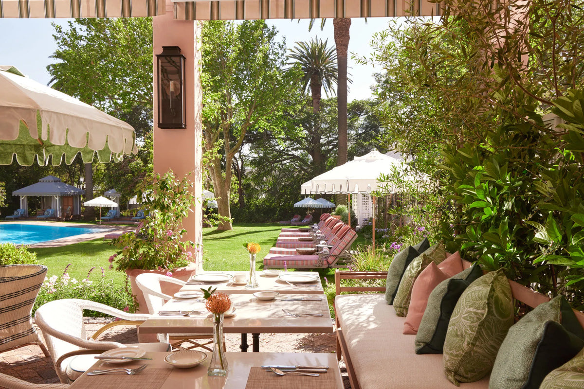 Oasis Restaurant at Mount Nelson, A Belmond Hotel, Cape Town, Cape Town, South Africa.