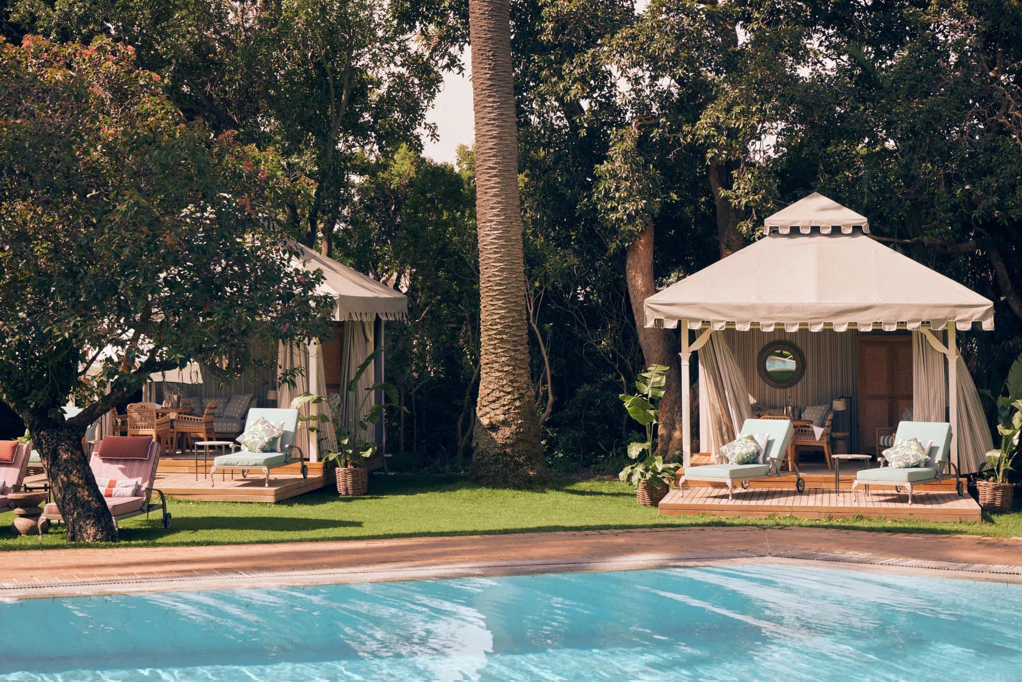 Pool Cabana at Mount Nelson, A Belmond Hotel, Cape Town, Cape Town, South Africa.