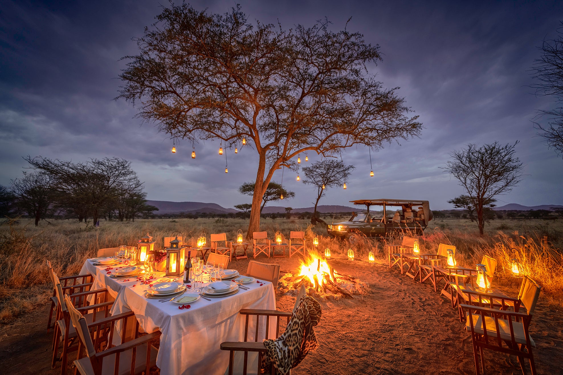 Dinner by the firepit