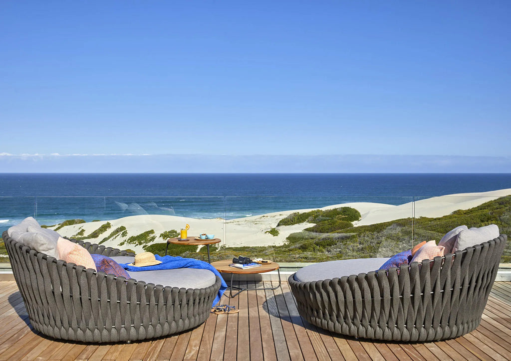 Morukuru Beach Lodge - rooftop terrace at Morukuru Beach Lodge, De Hoop Nature Reserve, South Africa.