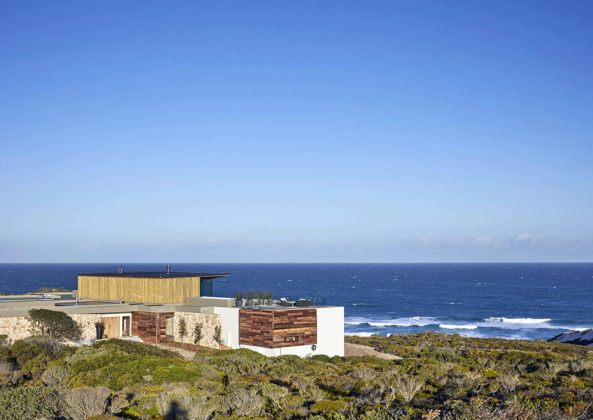Morukuru Beach Lodge - exterior view of location at Morukuru Beach Lodge, De Hoop Nature Reserve, South Africa.
