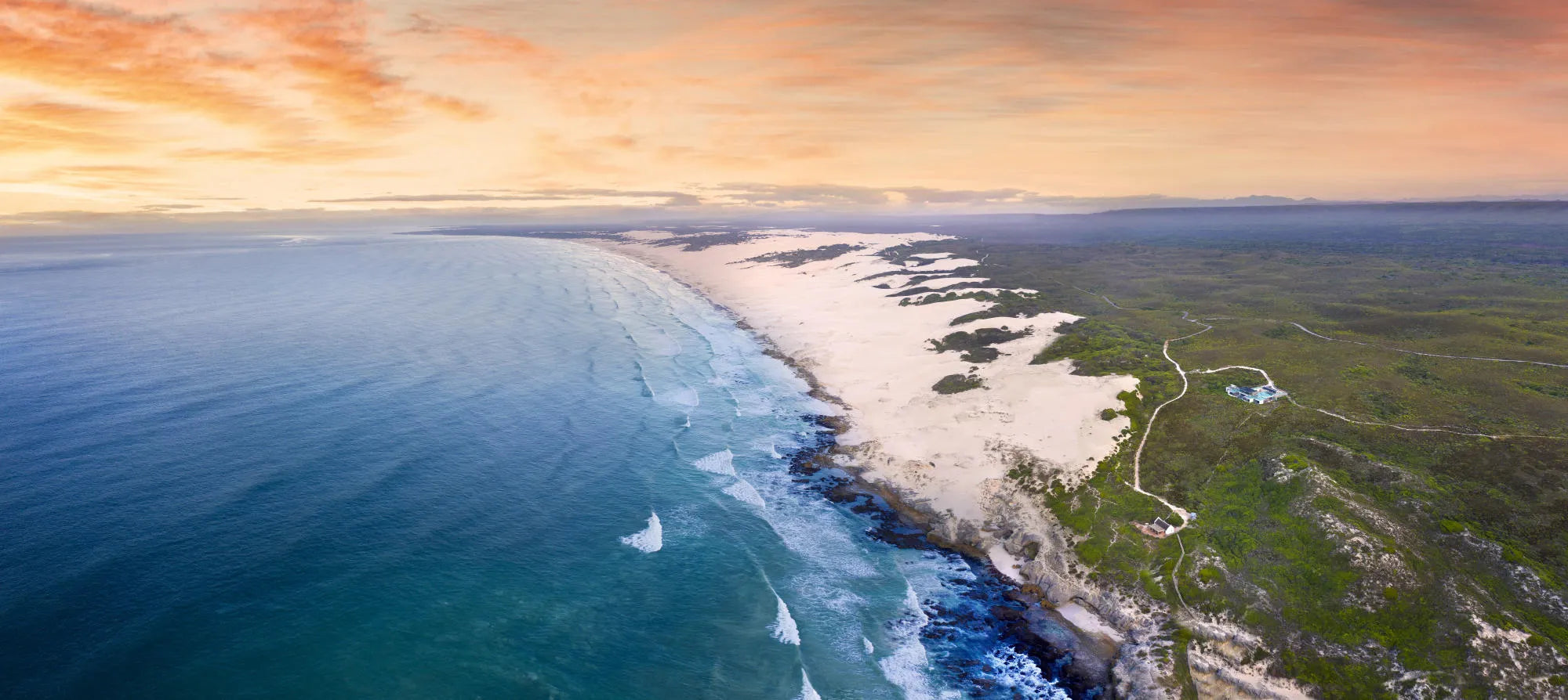 Morukuru Beach Lodge in De Hoop Nature Reserve at Morukuru Beach Lodge, De Hoop Nature Reserve, South Africa.