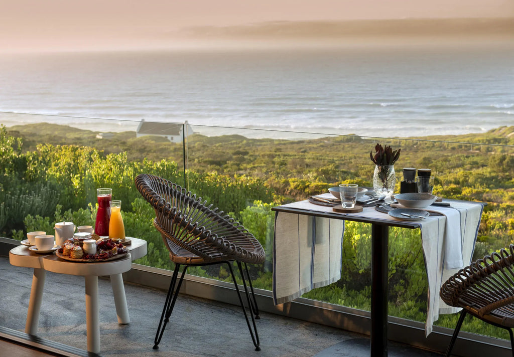 Morukuru Beach Lodge - room service breakfast at Morukuru Beach Lodge, De Hoop Nature Reserve, South Africa.