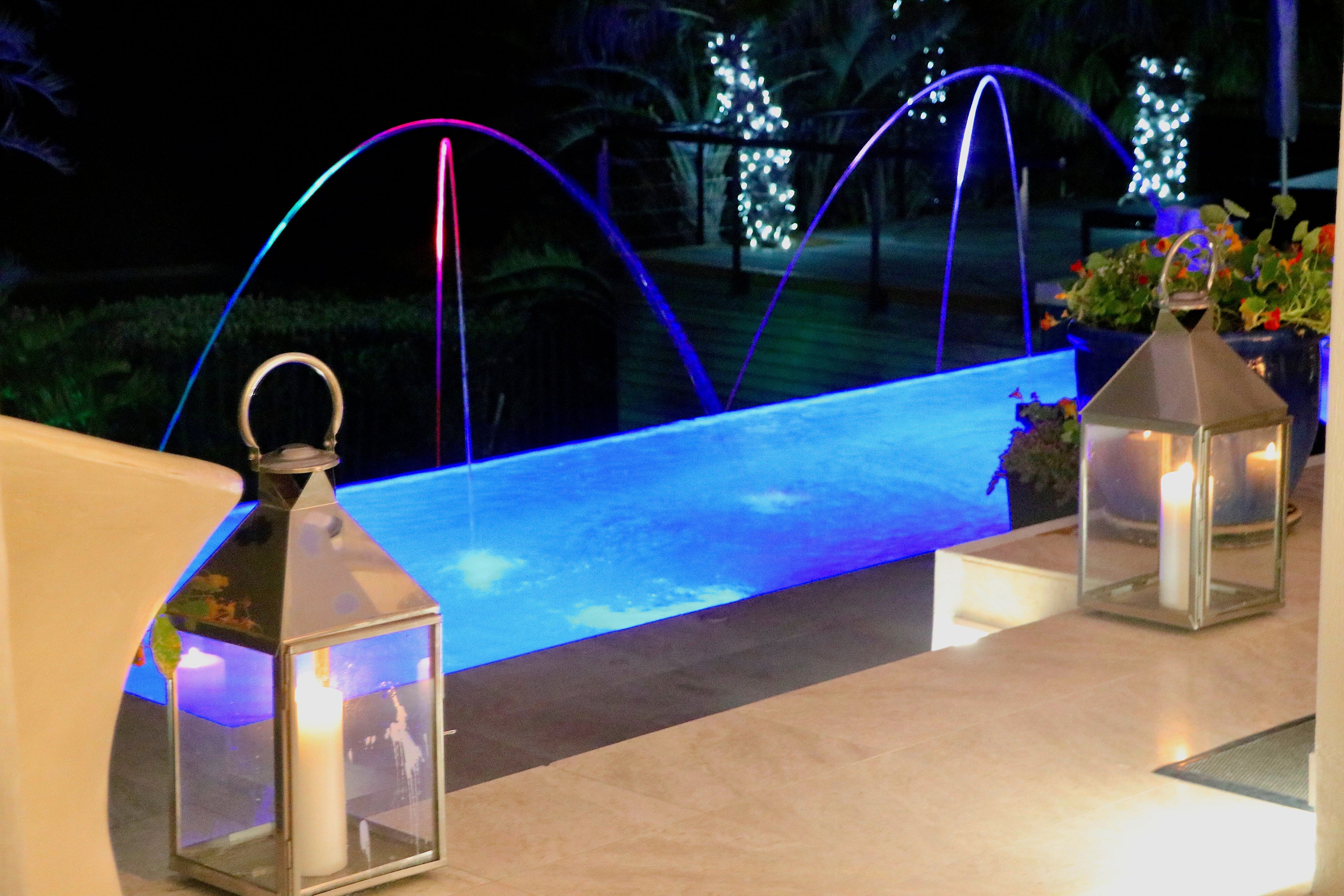 Fountain Jets at night