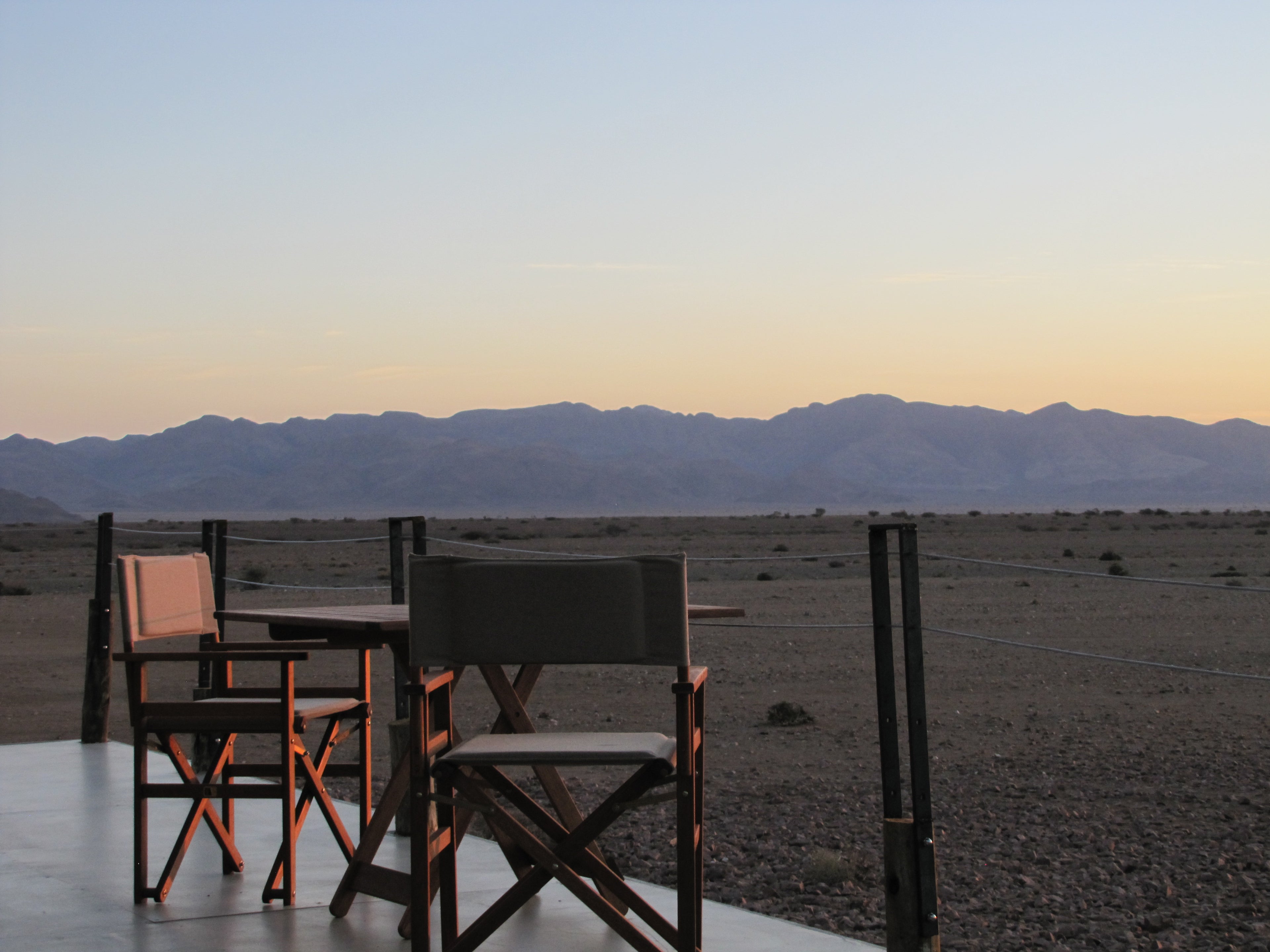 View from the tented room deck