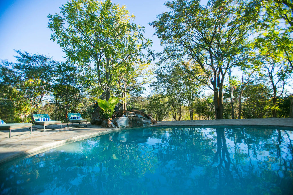 Pool Area - Masuwe Lodge at Masuwe Lodge, Victoria Falls (Zimbabwe), Zimbabwe.