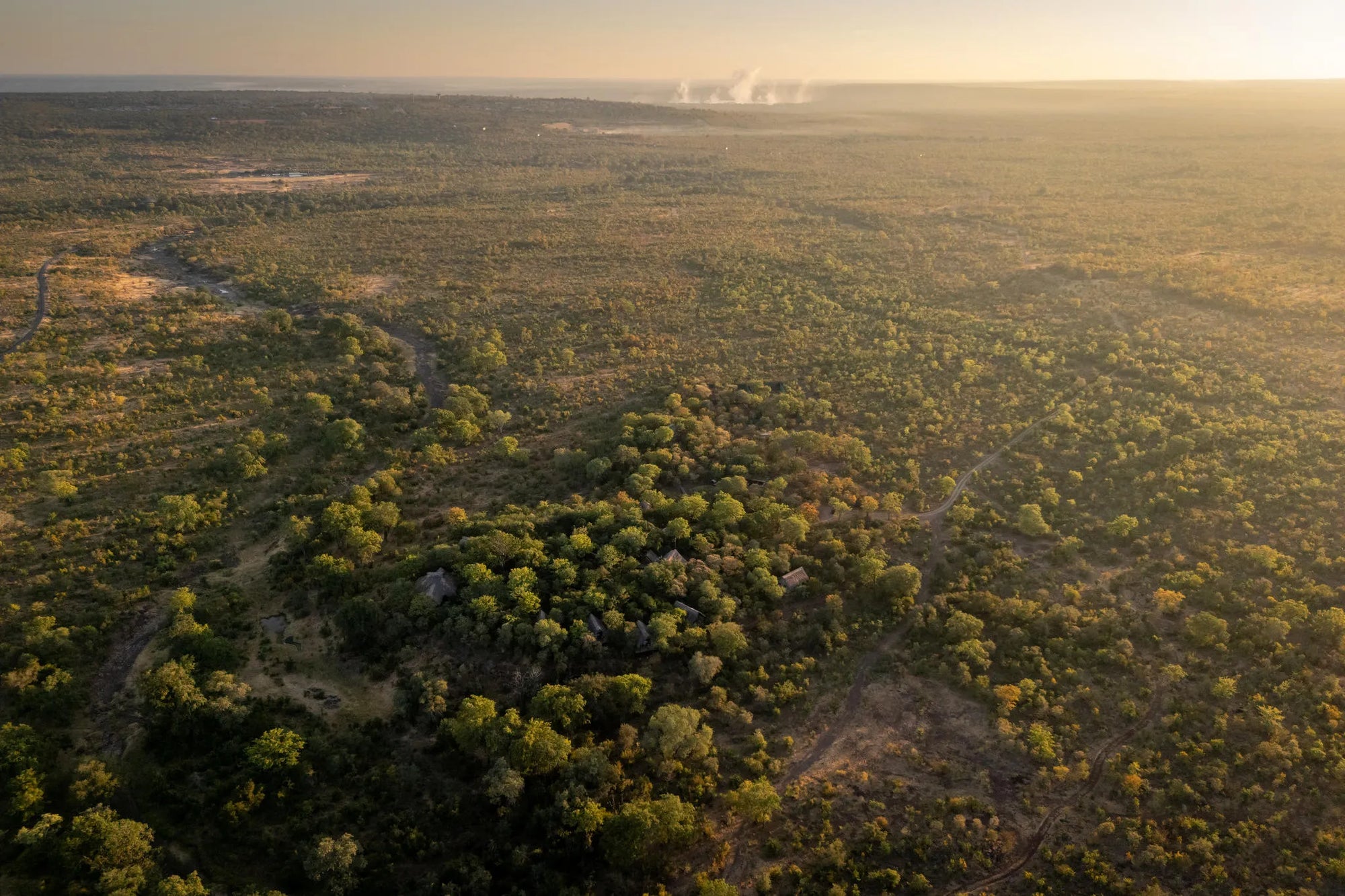 Masuwe Lodge - Aerial View at Masuwe Lodge, Victoria Falls (Zimbabwe), Zimbabwe.