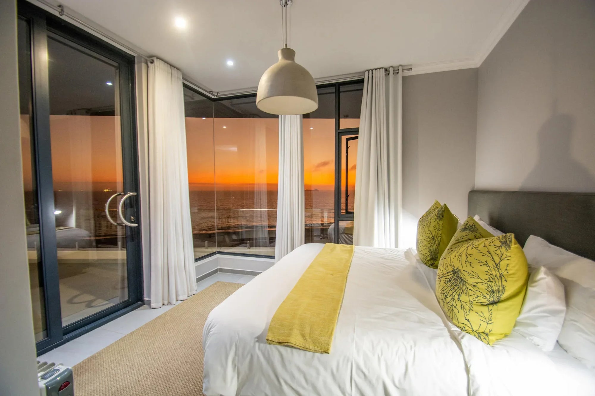 Pent house at night at Bay View Resort Hotel Namibia, Walvis Bay, Namibia.