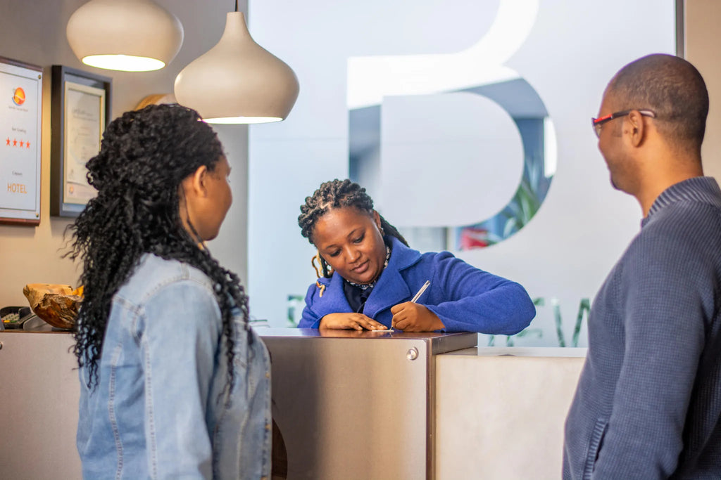 Check in time at Bay View Resort Hotel Namibia, Walvis Bay, Namibia.
