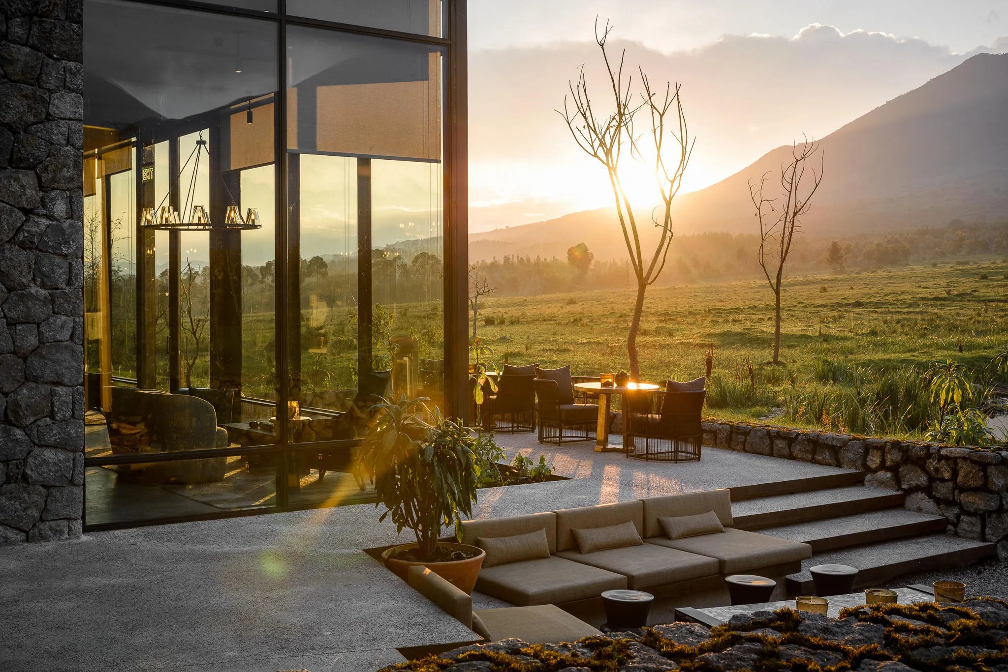 Singita Kwitonda Lodge - Exterior at Singita Kwitonda Lodge, Volcanoes National Park, Rwanda.
