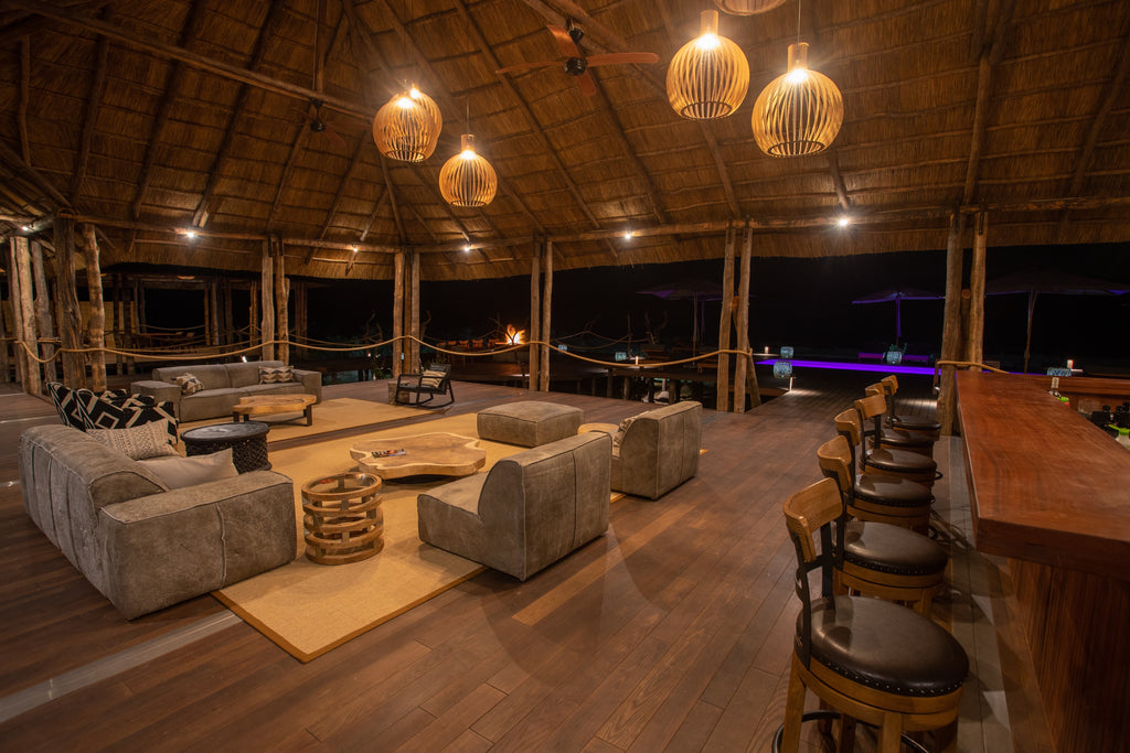 The spacious yet cosy Lounge & Bar at Chikunto Safaris