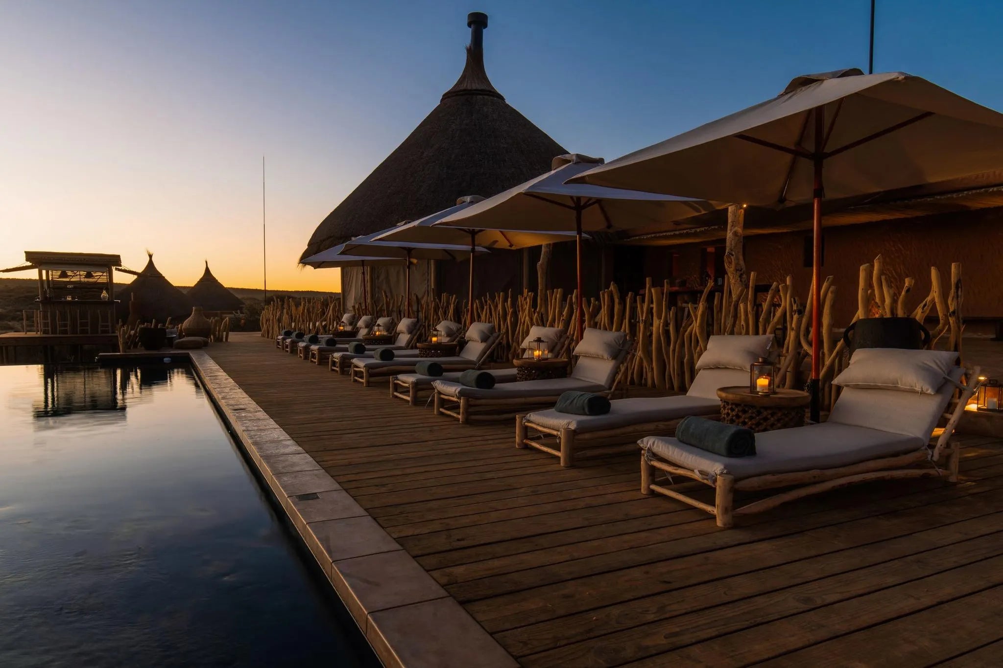 Heated infinity pool at Zannier Omaanda, Zannier Reserve, Namibia.
