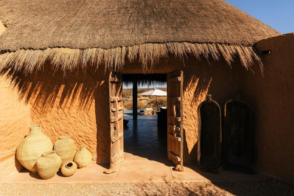 Reception entrance at Zannier Omaanda, Zannier Reserve, Namibia.