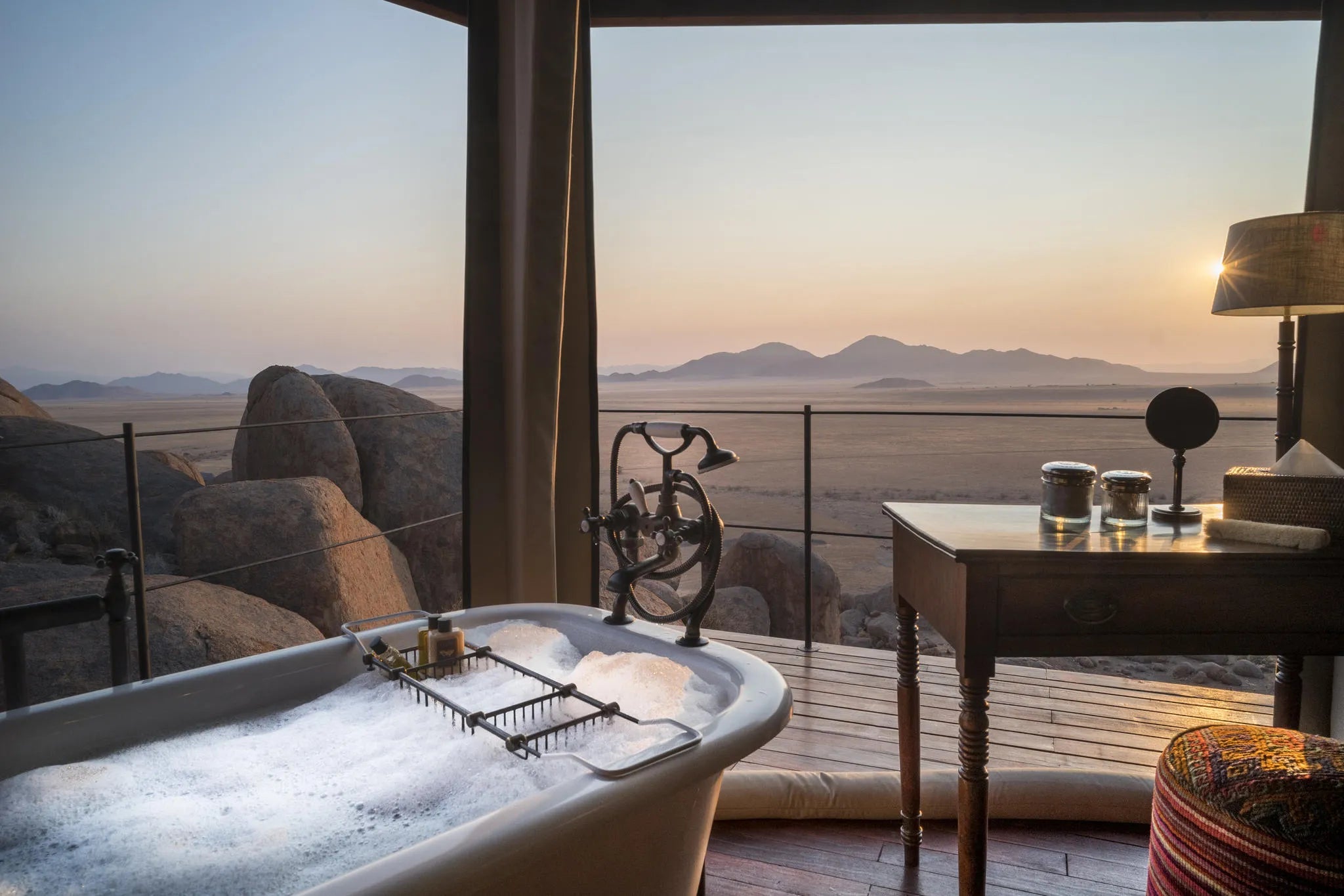 Sonop Bathroom at Zannier Sonop, NamibRand Nature Reserve, Namibia.