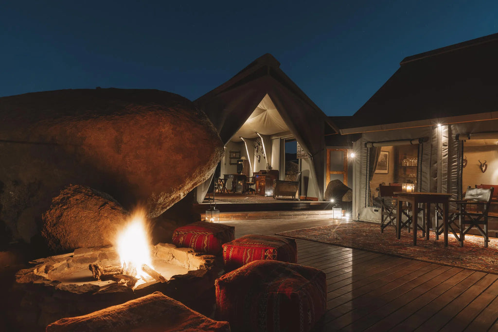 Sonop entrance & boma at Zannier Sonop, NamibRand Nature Reserve, Namibia.