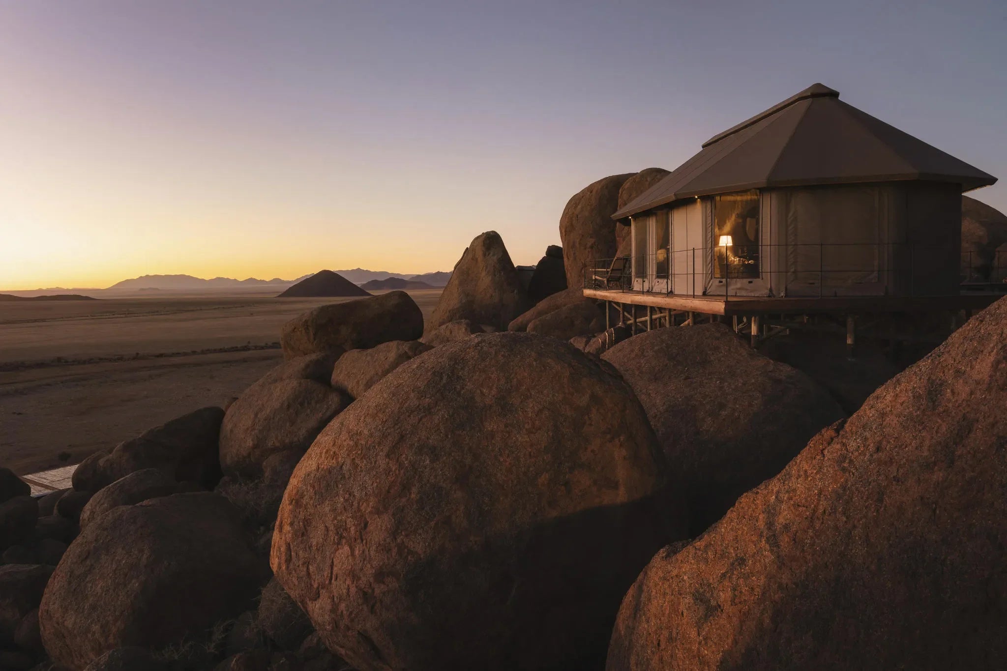 Sonop Exterior at Zannier Sonop, NamibRand Nature Reserve, Namibia.