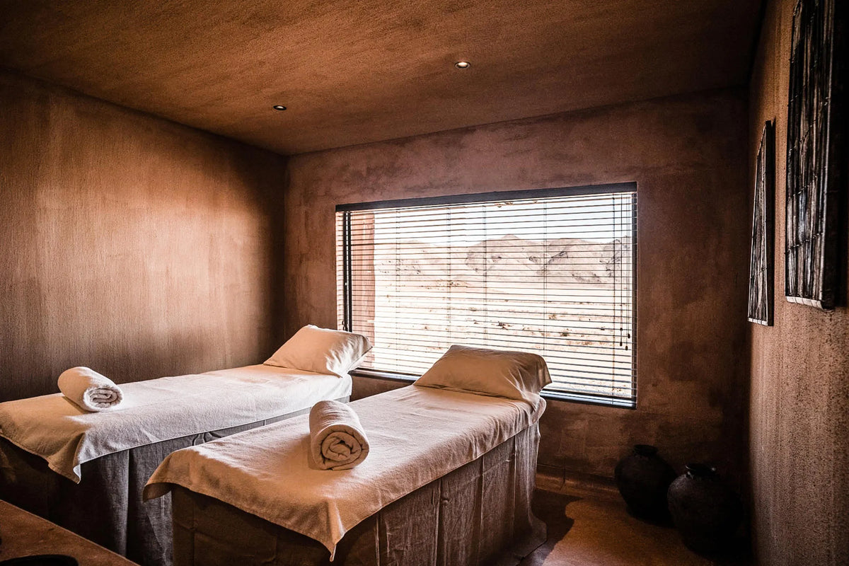 Sonop Spa treatment room at Zannier Sonop, NamibRand Nature Reserve, Namibia.