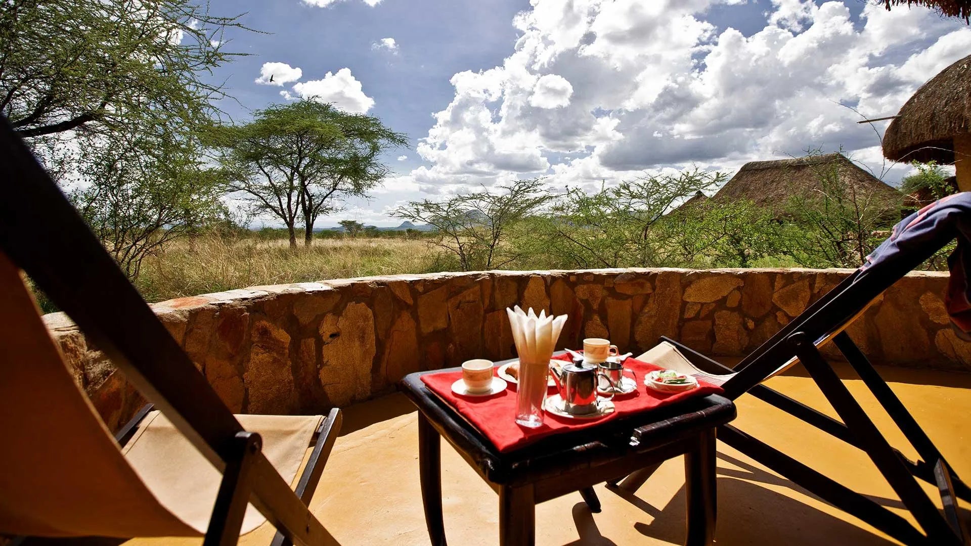 Breakfast at Samburu Sopa Lodge, Samburu National Reserve, Kenya.