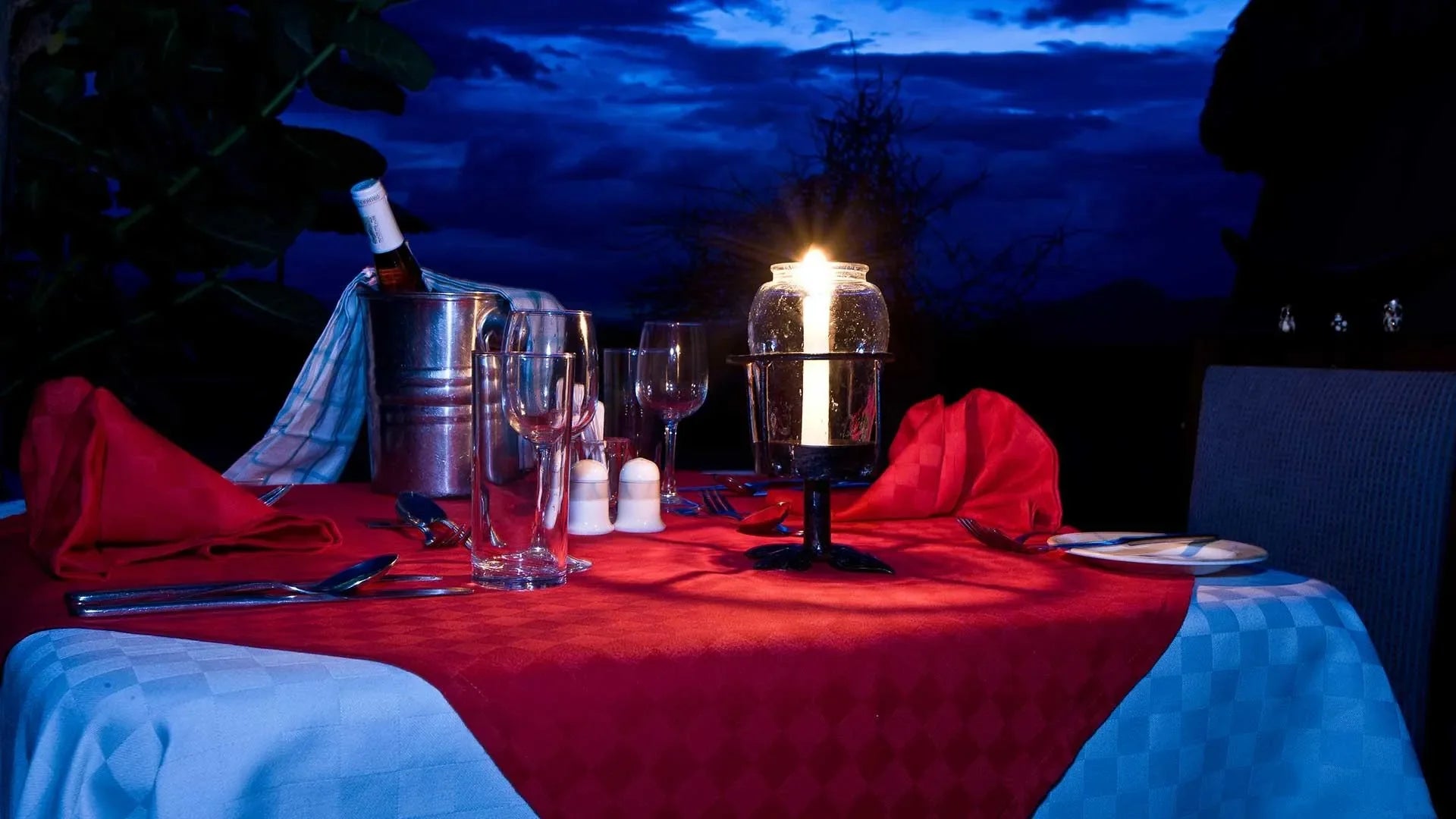 Moonlight Dining at Samburu Sopa Lodge, Samburu National Reserve, Kenya.