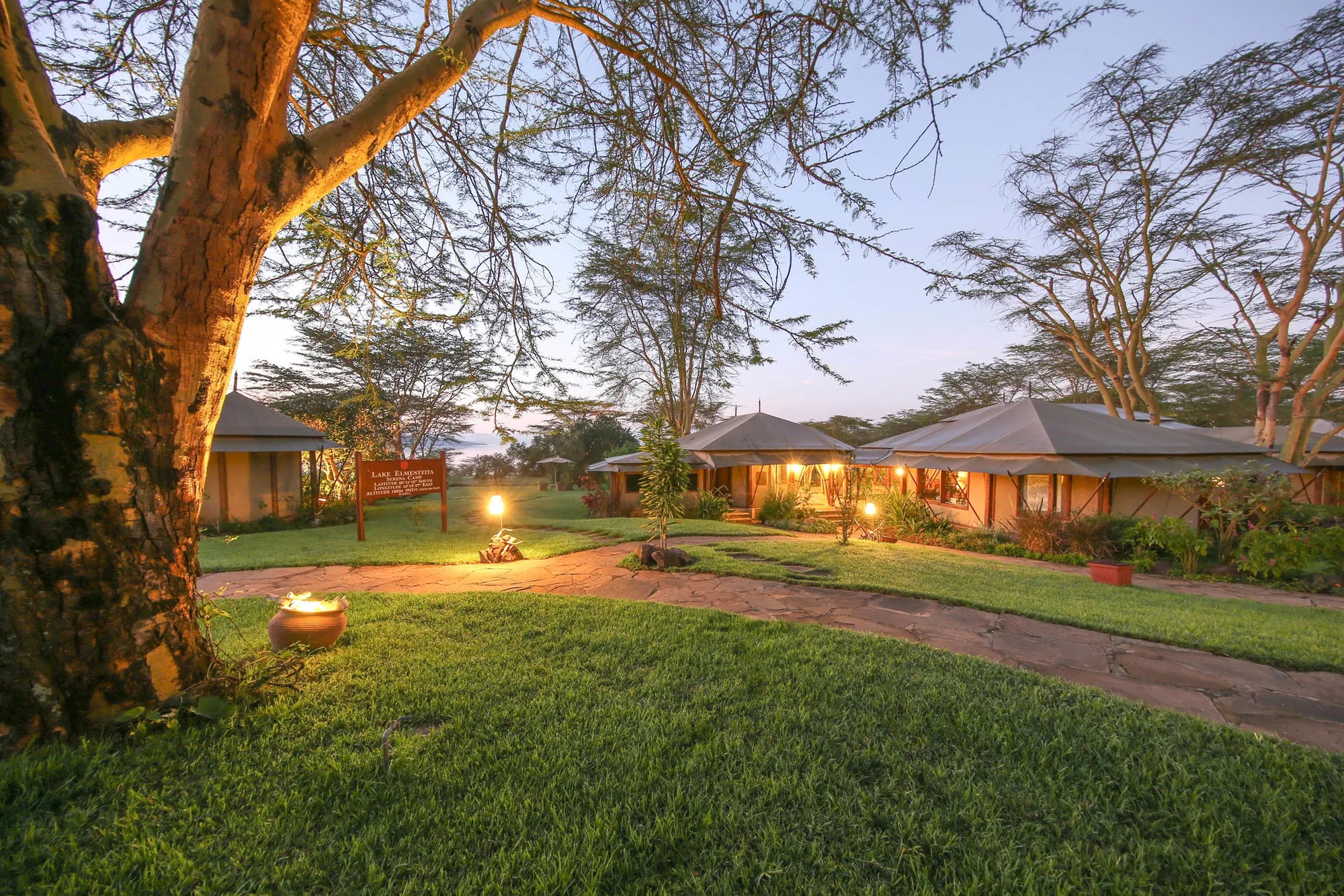Camp Exterior at Lake Elmenteita Serena Camp, Lake Elmenteita, Kenya.