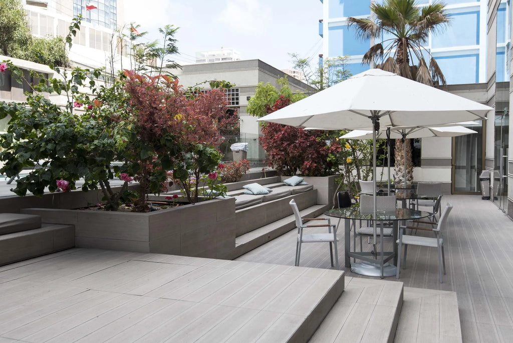 Terrace at Holiday Inn Express Antofagasta, Antofagasta, Chile.