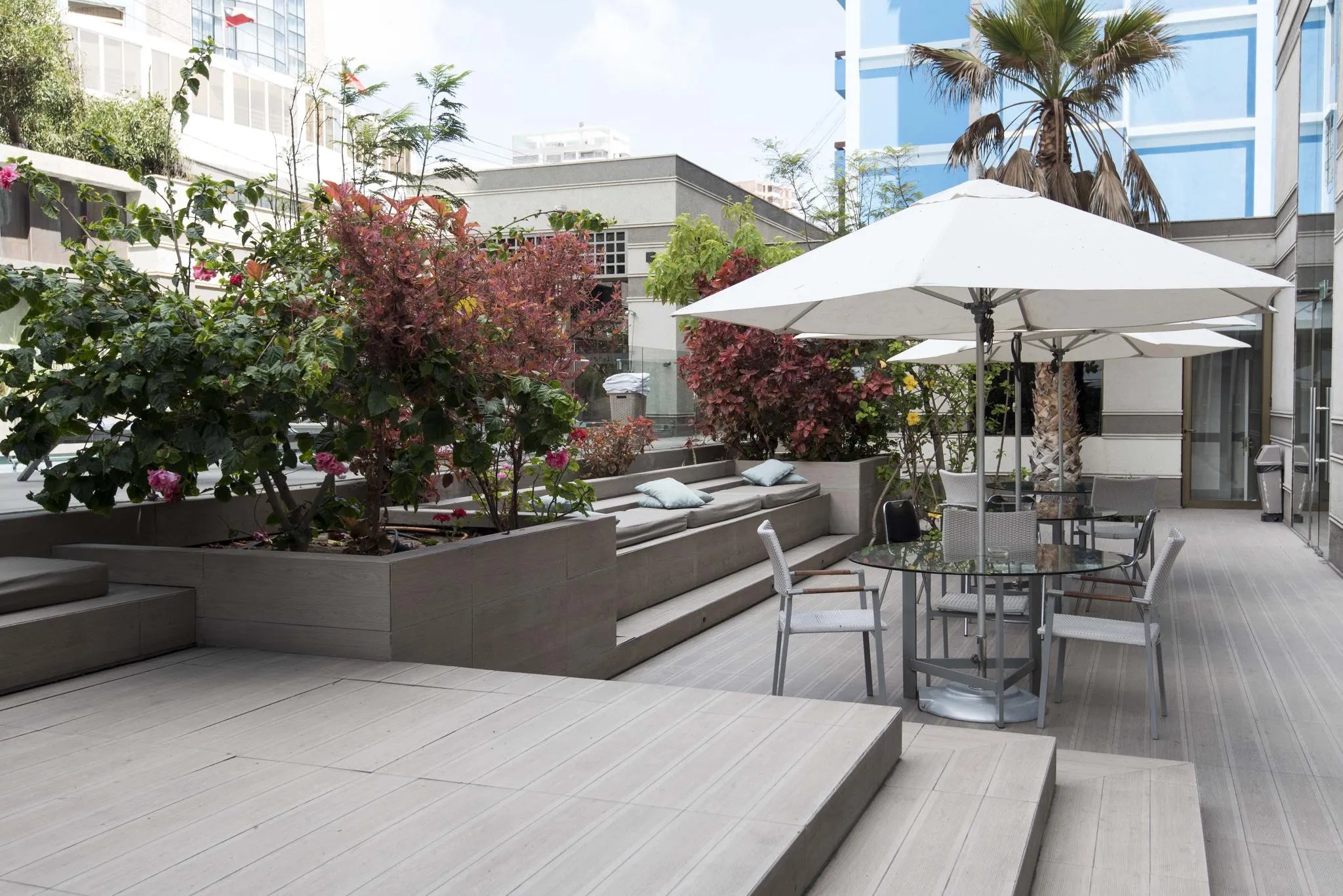 Terrace at Holiday Inn Express Antofagasta, Antofagasta, Chile.