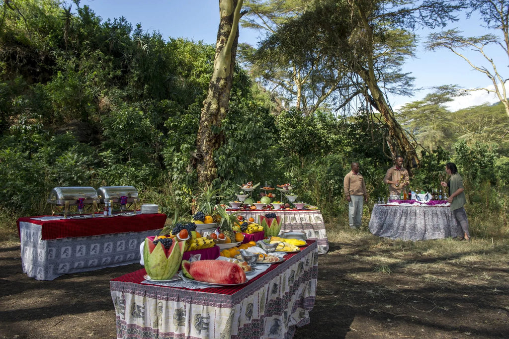 Sundowners at Ngorongoro Serena Safari Lodge, Lake Magadi, Tanzania.