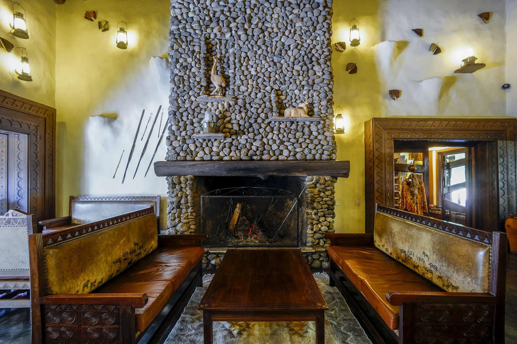 Lounge at Ngorongoro Serena Safari Lodge, Lake Magadi, Tanzania.