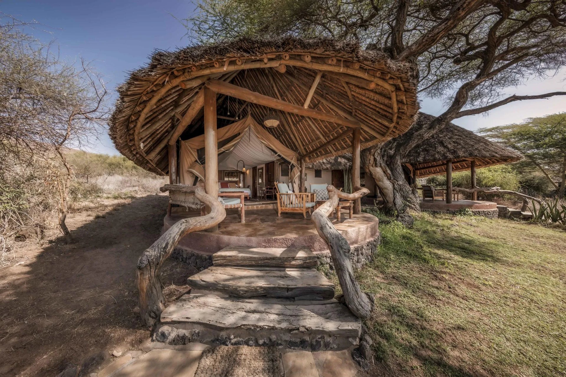 Tortilis Camp Amboseli at Elewana Tortilis Camp Amboseli, Amboseli National Park, Kenya.