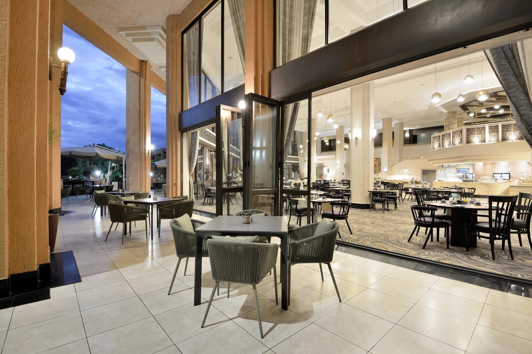 Restaurant at Windhoek Country Club Resort & Casino, Windhoek, Namibia.