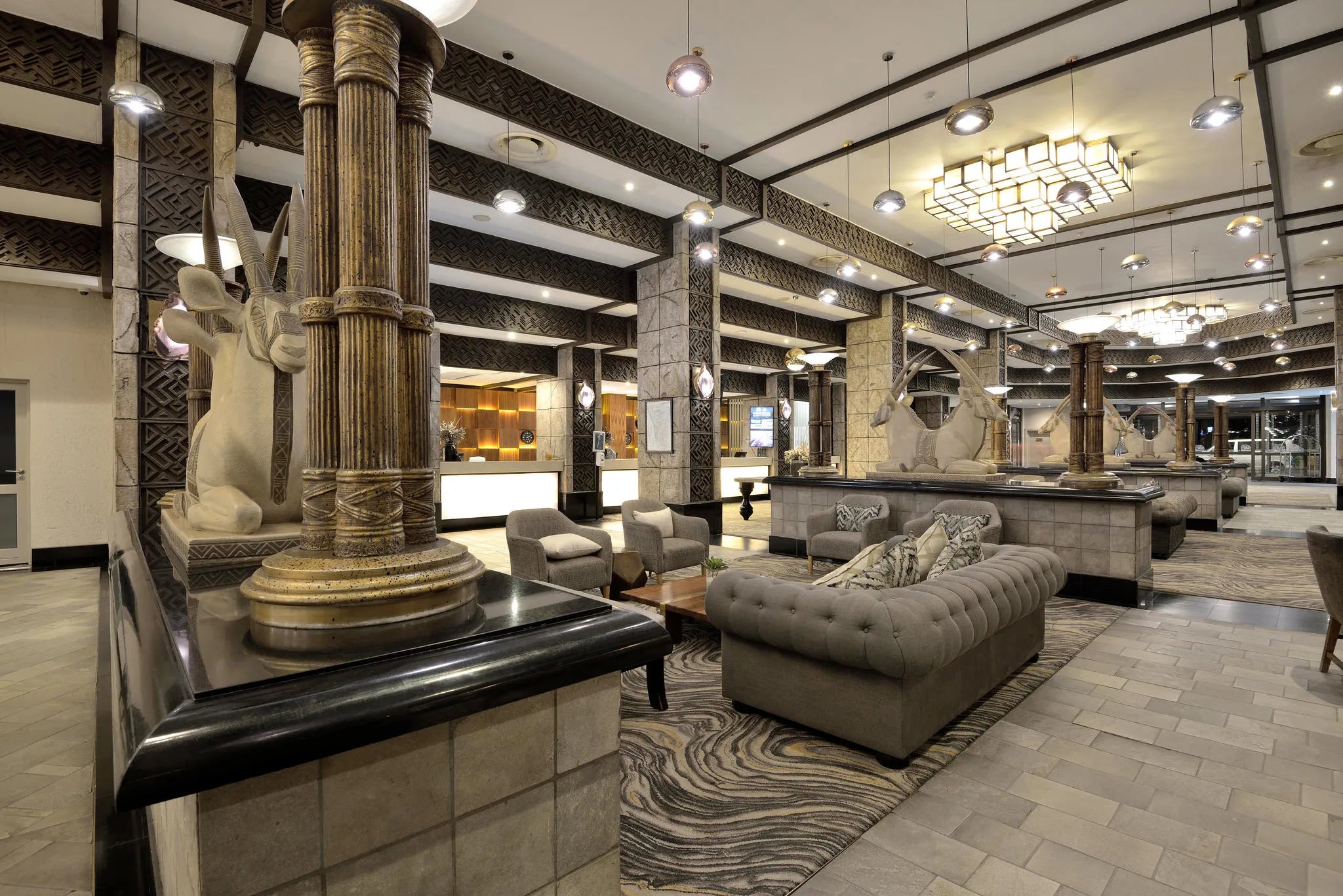 Reception at Windhoek Country Club Resort & Casino, Windhoek, Namibia.