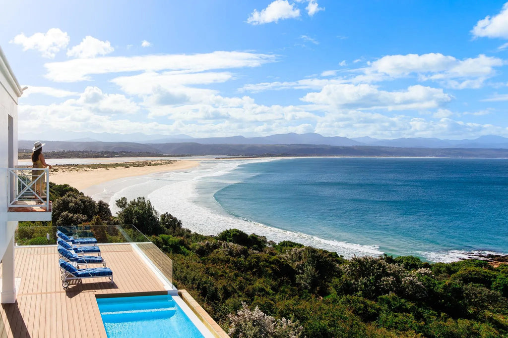 Lookout Beach and Plettenberg Bay at The Plettenberg, Plettenberg Bay, South Africa.
