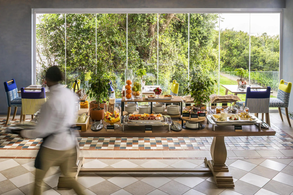 Restaurant at The Plettenberg, Plettenberg Bay, South Africa.