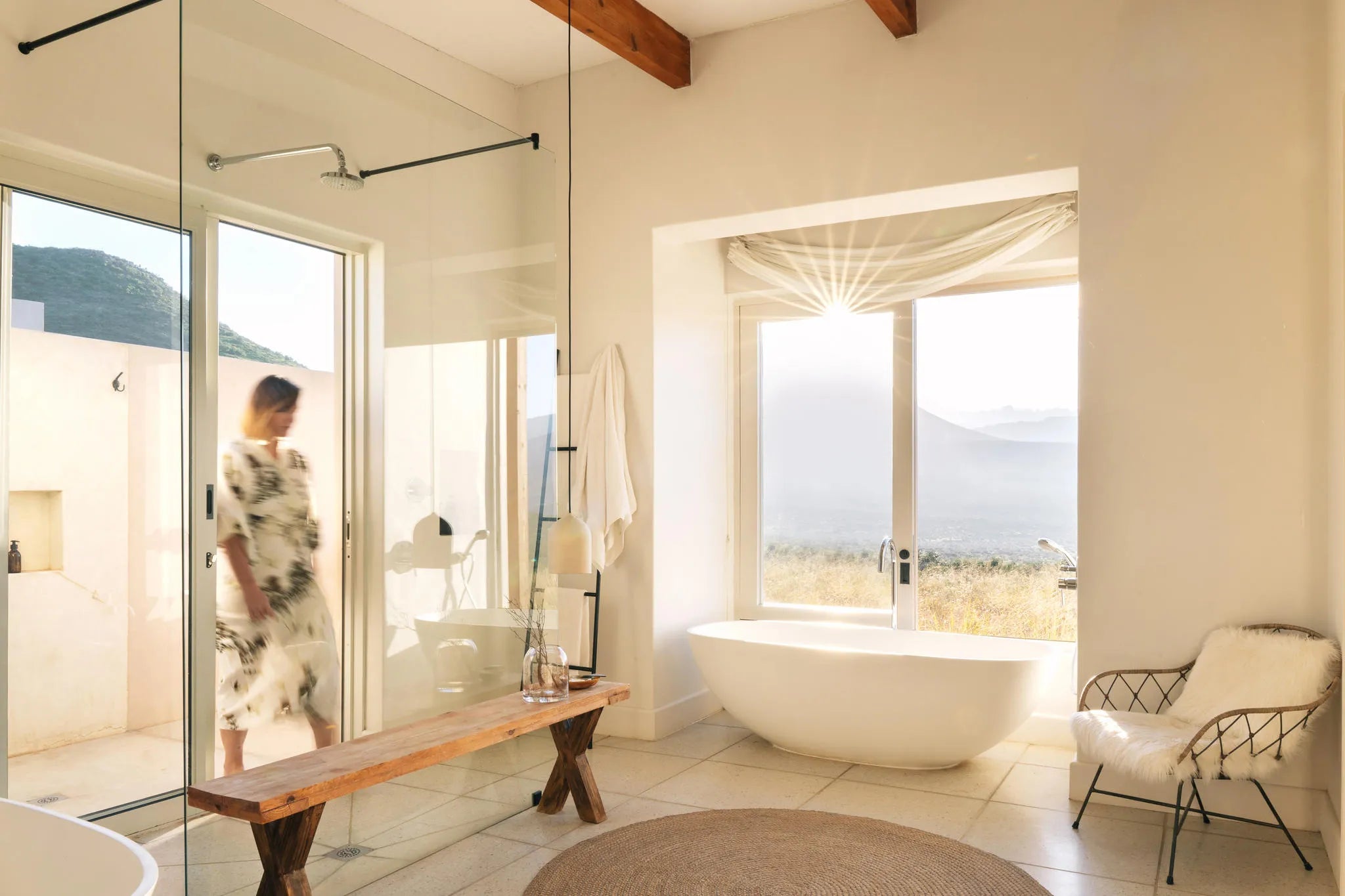 Simbavati Cederberg Ridge Superior Room bathroom at Simbavati Cederberg Ridge, Clanwilliam, South Africa.