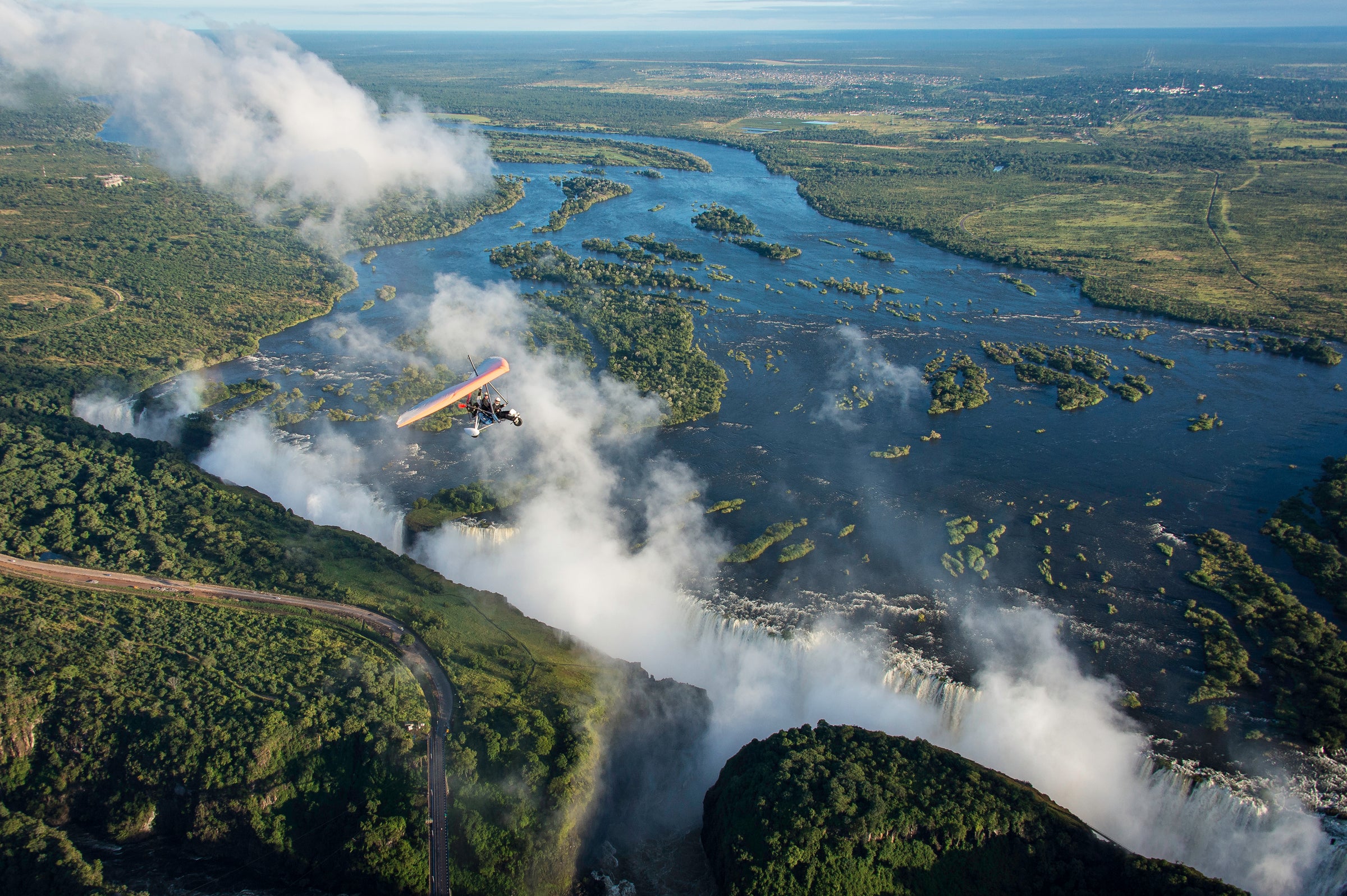 Microlight Flight Over the Victoria Falls