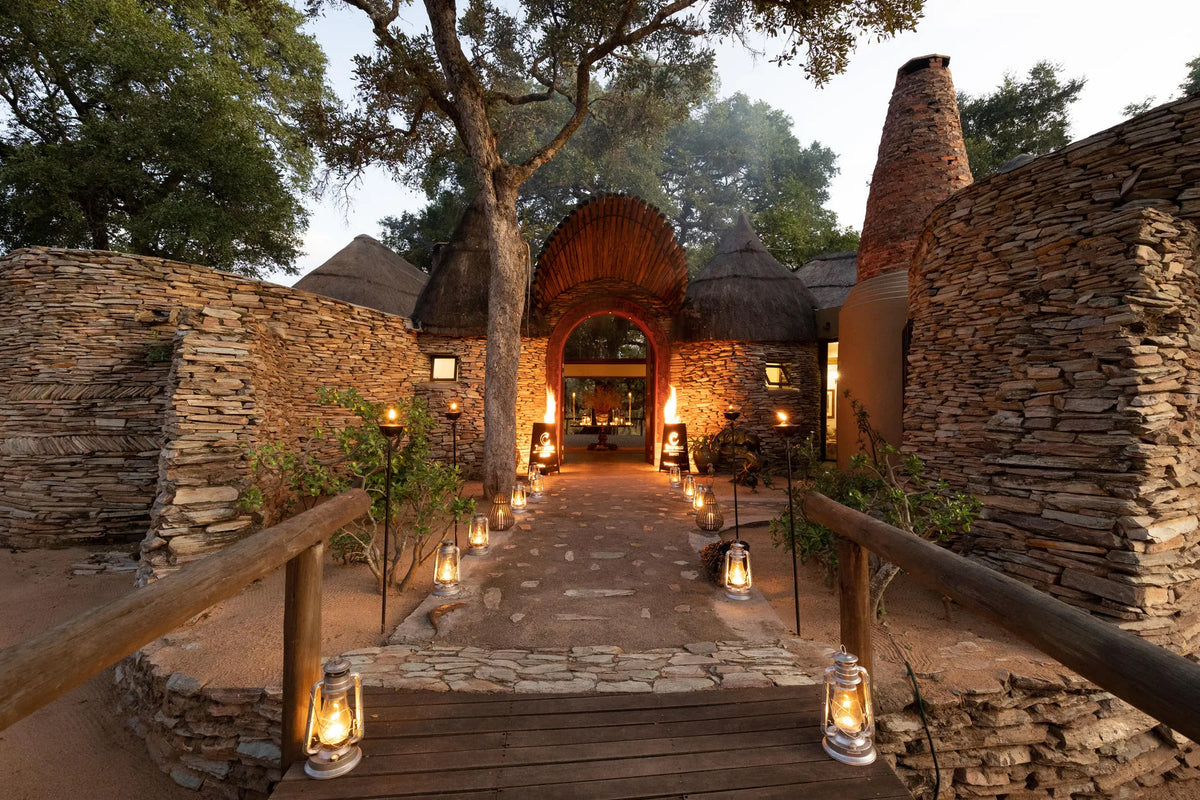 Tintswalo Safari Lodge Entrance at Tintswalo Safari, Manyeleti Private Game Reserve, South Africa.