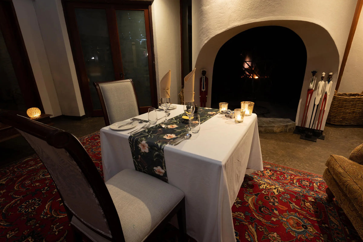 Main Lodge Dining at Tintswalo Safari, Manyeleti Private Game Reserve, South Africa.