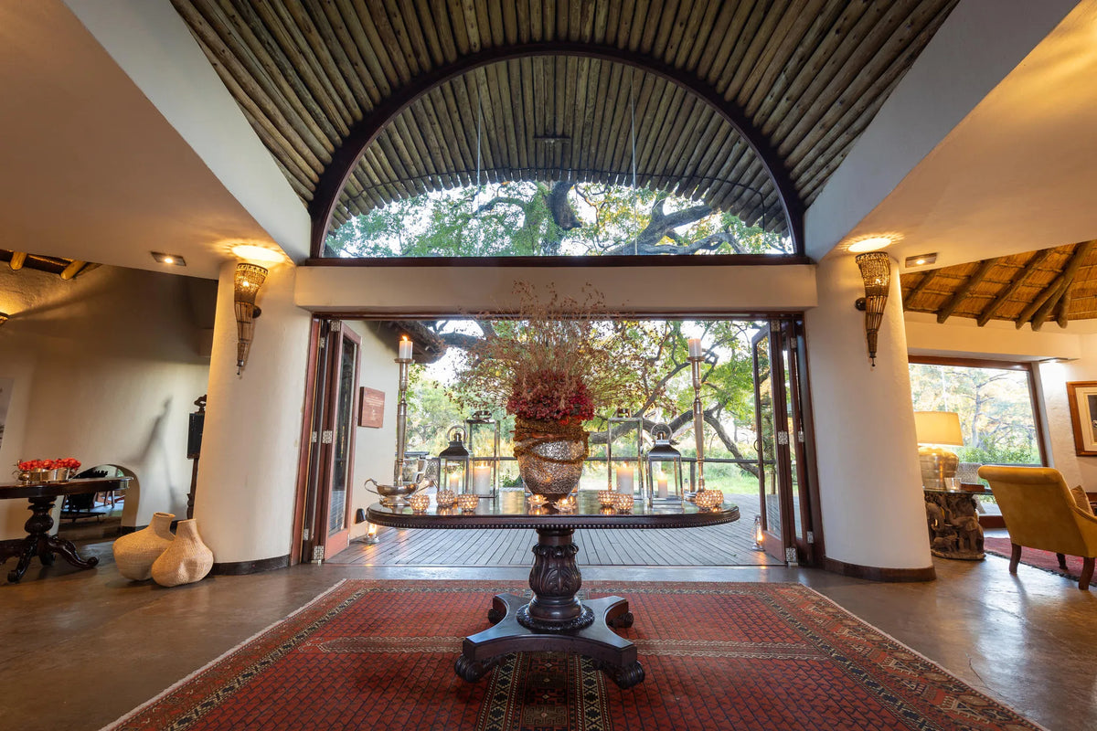Main Lodge Entrance at Tintswalo Safari, Manyeleti Private Game Reserve, South Africa.