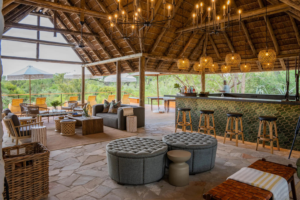 Main Lodge Seating at Thornybush Game Lodge, Thornybush Game Reserve, South Africa.