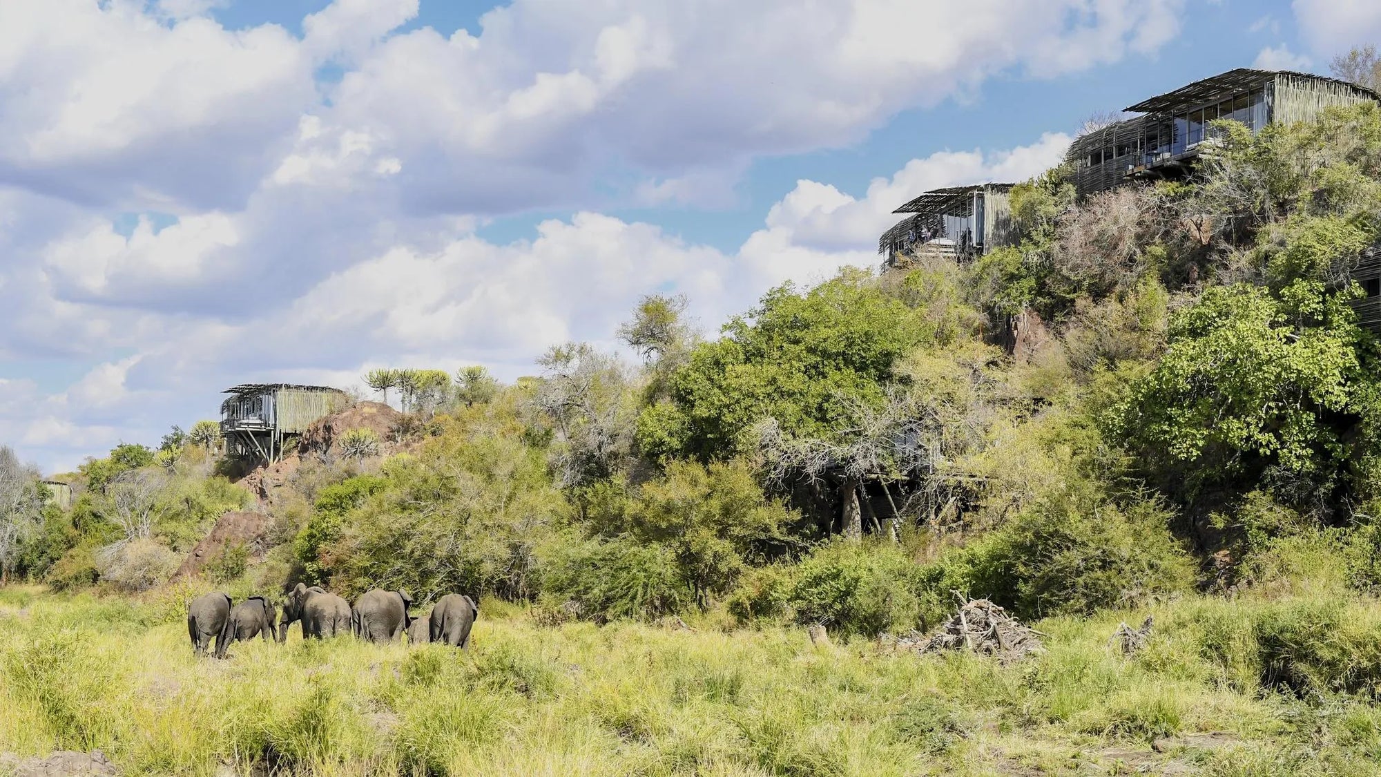 Landscape View of the Lodge at Singita Lebombo Lodge, Kruger National Park, South Africa.