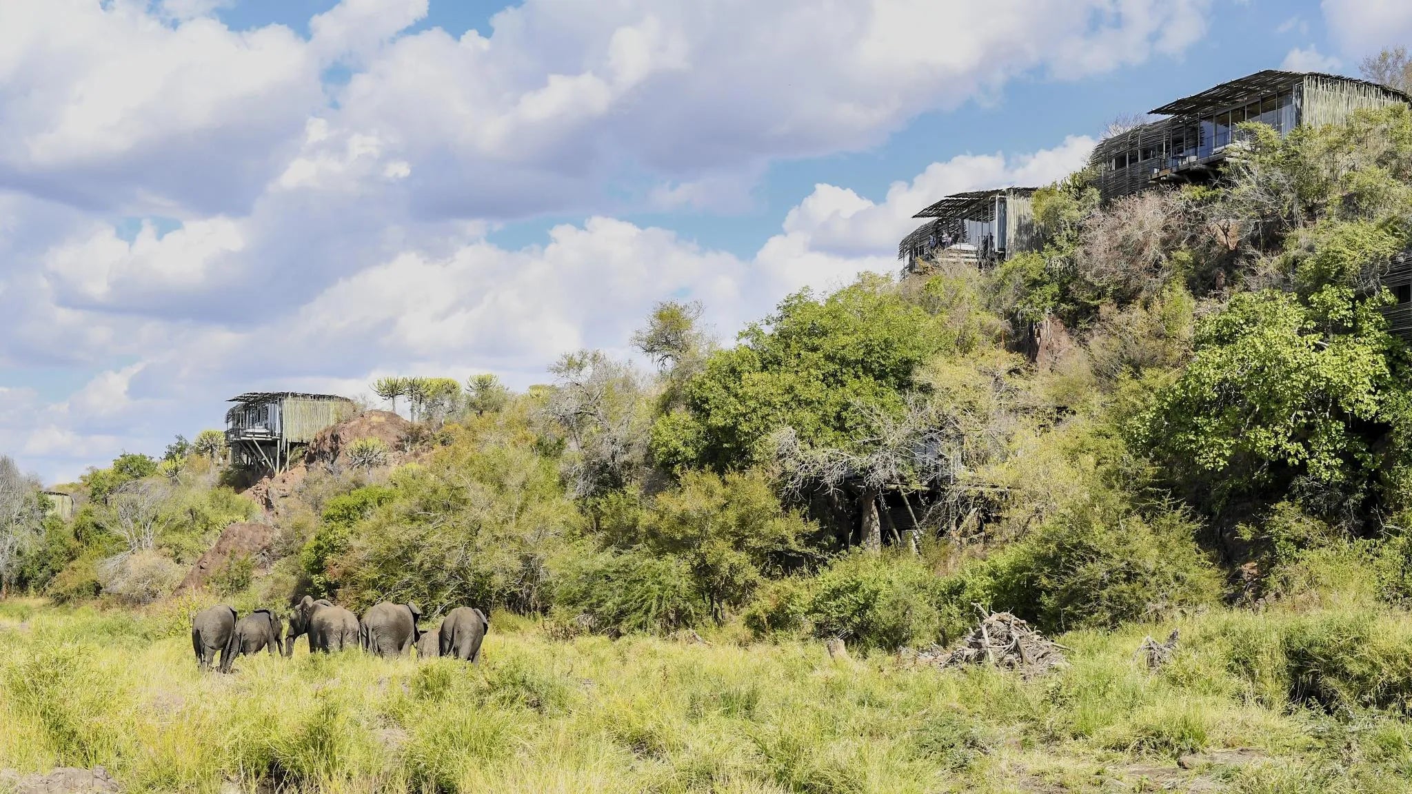 Landscape View of the Lodge at Singita Lebombo Lodge, Kruger National Park, South Africa.