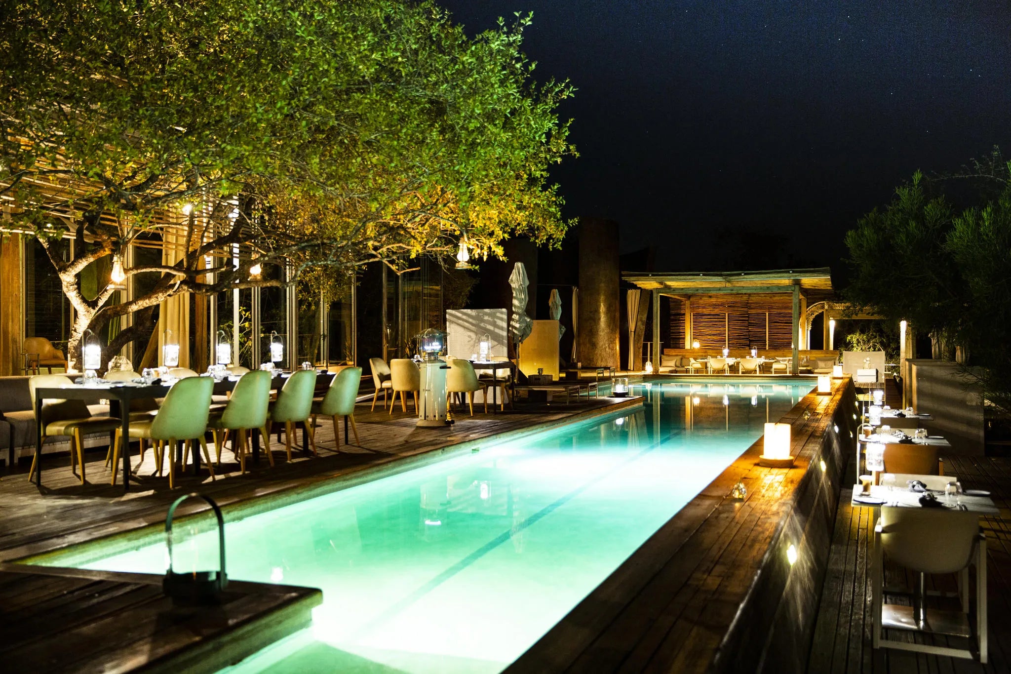 Lebombo Lodge Walkway at Singita Lebombo Lodge, Kruger National Park, South Africa.