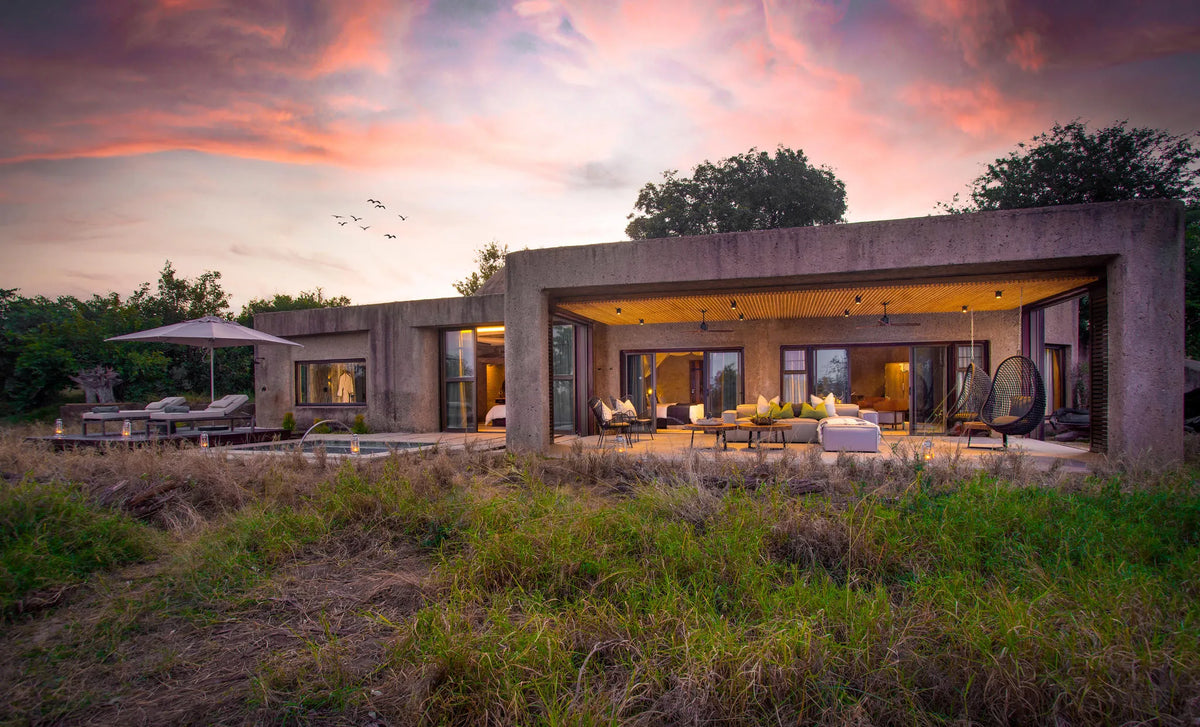 Amber Villa Exterior at Sabi Sabi Earth Lodge, Sabi Sand Nature Reserve, South Africa.