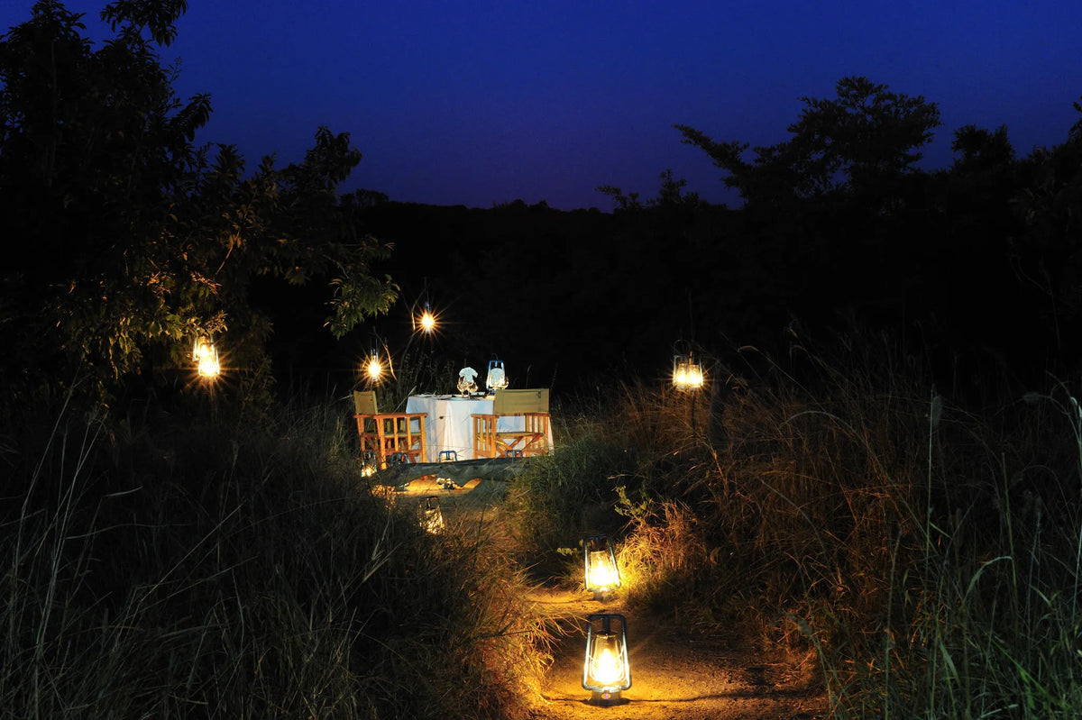 Private Dining at Sabi Sabi Earth Lodge, Sabi Sand Nature Reserve, South Africa.