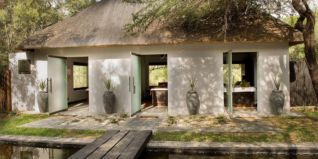 Amani Spa exterior at Sabi Sabi Bush Lodge, Sabi Sand Nature Reserve, South Africa.