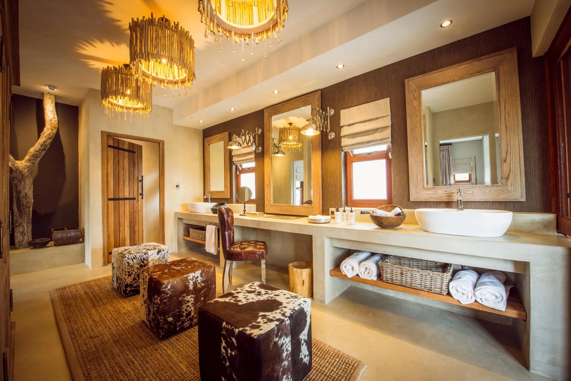 Luxury Villa Dressing Room at Sabi Sabi Bush Lodge, Sabi Sand Nature Reserve, South Africa.